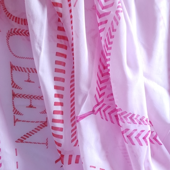 Alexander McQueen Logo XL Whipstitch Cotton & Silk Rectangular Scarf Pink - Picture 8 of 9